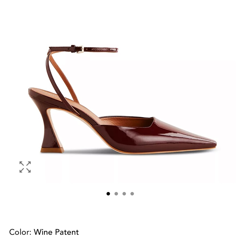 Reformation Burgundy Patent Heels